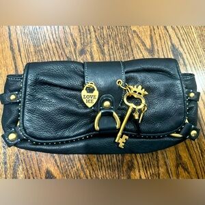 BRAND NEW Juicy Couture black leather clutch